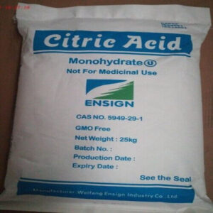 Ensign, Weifang White Citric Acid, Grade Standard: Food Grade, Packaging Size: 25 Kgs